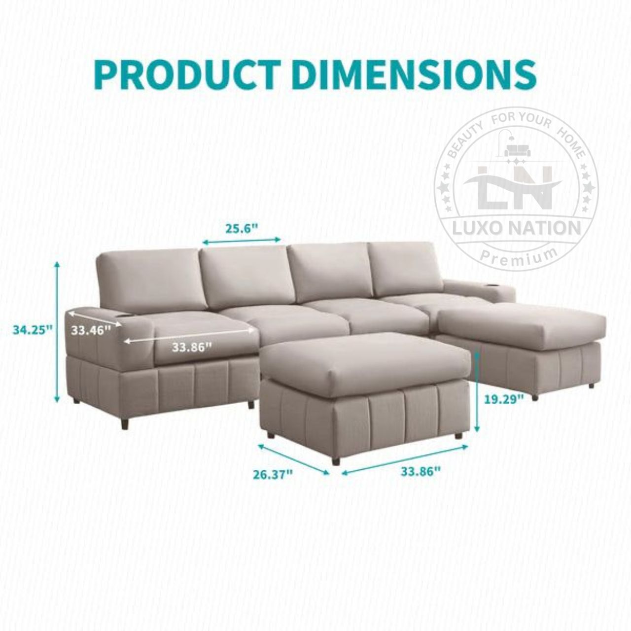 Luxo Nation Luxury L-Shaped & U-Shaped Sofas – Premium Comfort sofa